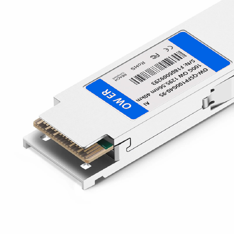 SFPS Arista Compatible QSFP28 100G OWDM 1295.56nm 40km DOM Duplex LC/UPC SMF Optical Transceiver Module for Transmission
