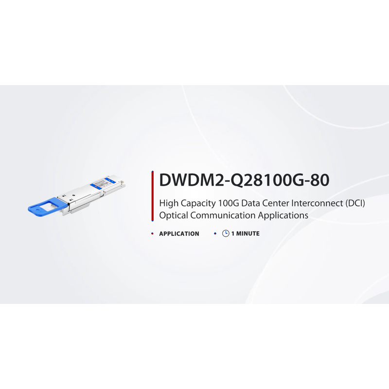 SFPS Cisco C33 C34 Compatible QSFP28 100G DWDM PAM4 80km (Require EDFA and TDCM) DOM Duplex CS/UPC SMF Optical Transceiver Module for Transmission