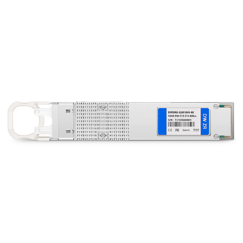 SFPS Cisco C29 C30 Compatible QSFP28 100G DWDM PAM4 80km (Require EDFA and TDCM) DOM Duplex CS/UPC SMF Optical Transceiver Module for Transmission