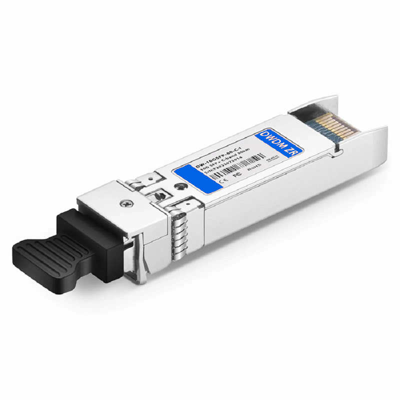 SFPS Cisco Compatible SFP+ 10G DWDM C-band Tunable 96Chs 50GHz 40km DOM Duplex LC/UPC SMF Optical Transceiver Module for Transmission (Industrial)