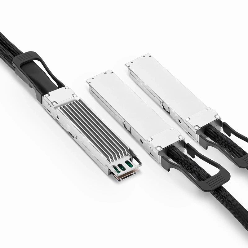 SFPS 1m (3ft) NVIDIA/Mellanox MCA7J60-N001 Compatible 800G OSFP 8 x 100G PAM4 Finned Top to 2 x 400G OSFP 4 x 100G PAM4 Flat Top InfiniBand NDR Active Direct Attach Copper Breakout Cable for Quantum-2 Switches and ConnectX-7 HCA