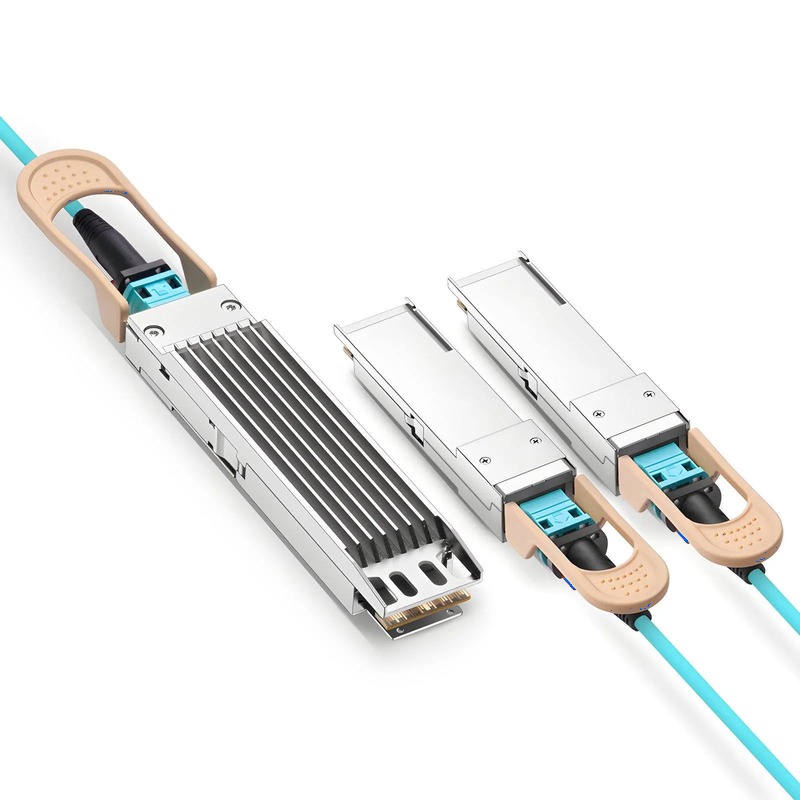 SFPS 10m (33ft) NVIDIA/Mellanox MFA7U10-H010 Compatible 400G OSFP 8 x 50G PAM4 Finned Top to 2 x 200G QSFP56 4 x 50G PAM4 InfiniBand HDR Active Optical Breakout Cable for Quantum-2 Switches and ConnectX-6 HCA