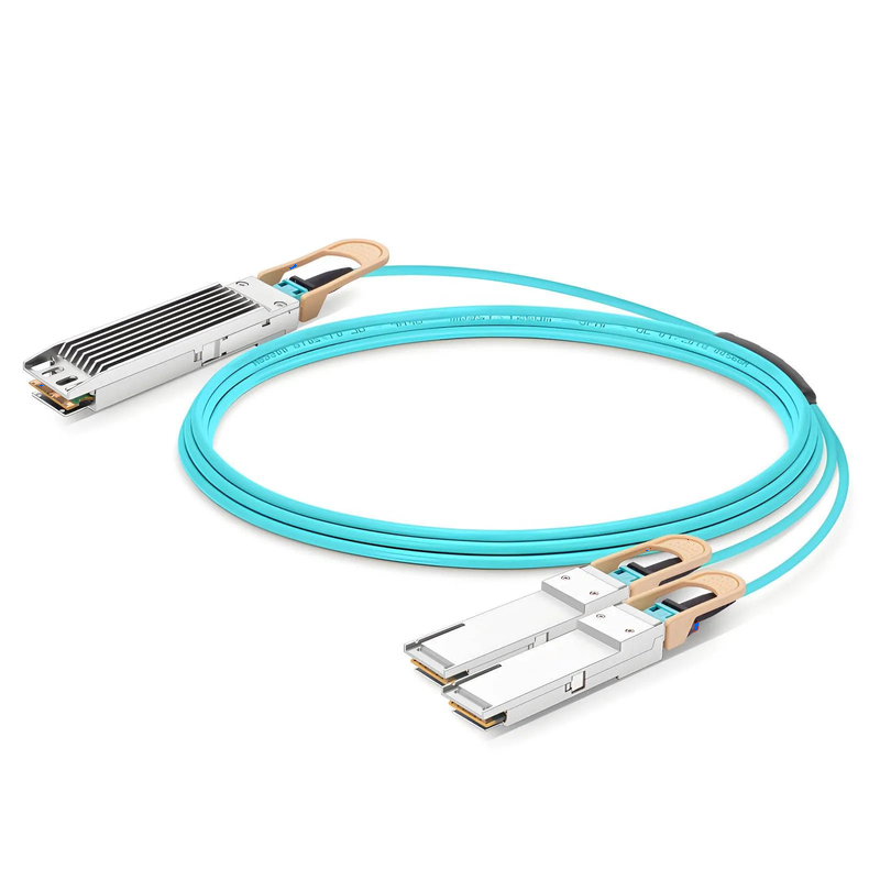 SFPS 20m (66ft) NVIDIA/Mellanox MFA7U10-H020 Compatible 400G OSFP 8 x 50G PAM4 Finned Top to 2 x 200G QSFP56 4 x 50G PAM4 InfiniBand HDR Active Optical Breakout Cable for Quantum-2 Switches and ConnectX-6 HCA
