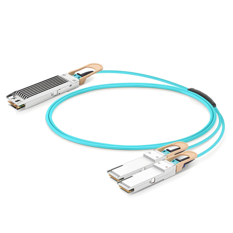 SFPS 5m (16ft) NVIDIA/Mellanox MFA7U10-H005 Compatible 400G OSFP 8 x 50G PAM4 Finned Top to 2 x 200G QSFP56 4 x 50G PAM4 InfiniBand HDR Active Optical Breakout Cable for Quantum-2 Switches and ConnectX-6 HCA