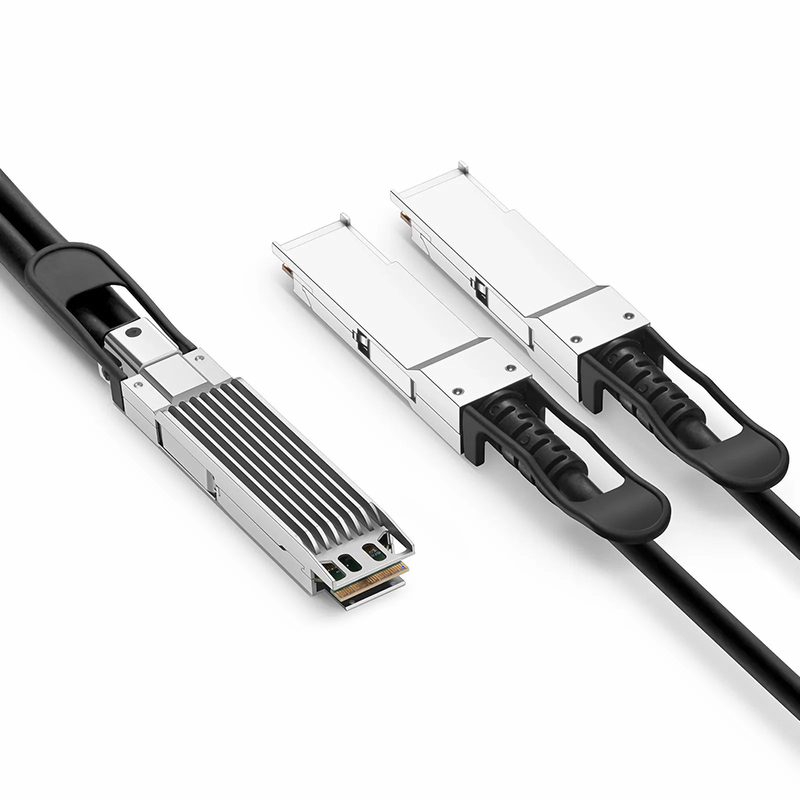 SFPS 0.5m (2ft) NVIDIA/Mellanox MCP7Y10-N00A Compatible 800G OSFP 8 x 100G PAM4 Finned Top to 2 x 400G QSFP112 4 x 100G PAM4 InfiniBand NDR Passive Direct Attach Copper Breakout Cable for Quantum-2 Switches and ConnectX-7 HCA