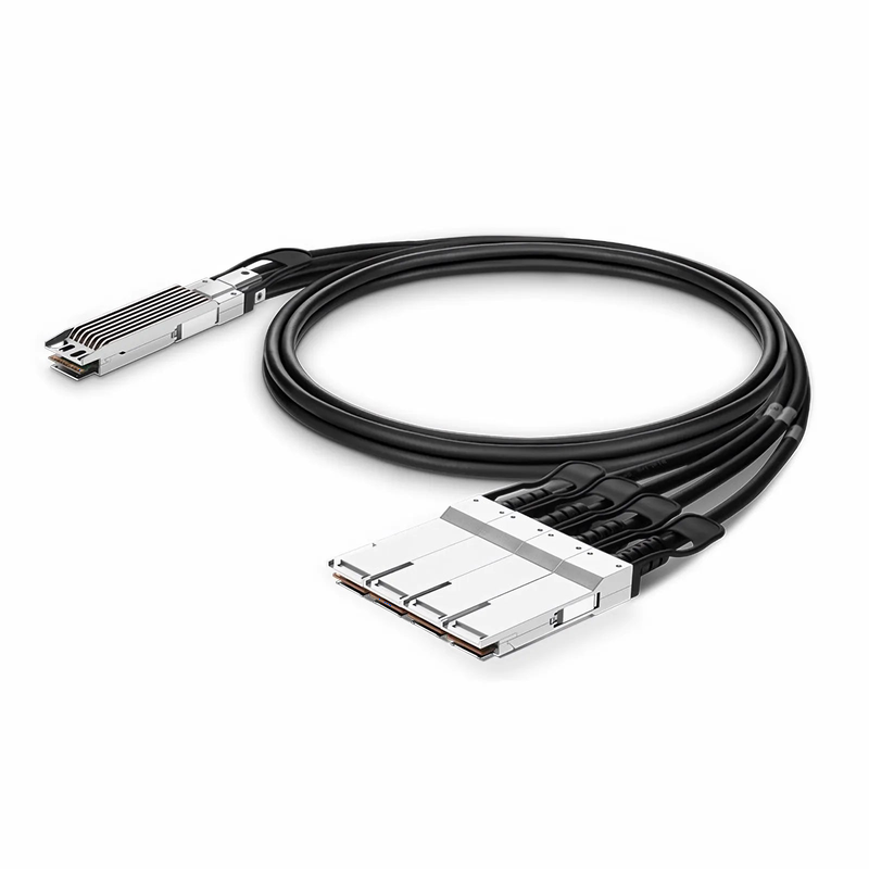 SFPS 0.5m (2ft) NVIDIA/Mellanox Compatible 400G OSFP 8 x 50G PAM4 Finned Top to 4 x 100G QSFP56 2 x 50G PAM4 InfiniBand HDR Passive Direct Attach Copper Breakout Cable for Quantum-2 Switches and ConnectX-6 HCA