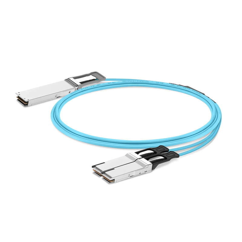 SFPS 10m (33ft) NVIDIA/Mellanox MFA7U10-H010-FLT Compatible 400G OSFP 8 x 50G PAM4 Flat Top to 2 x 200G QSFP56 4 x 50G PAM4 InfiniBand HDR Active Optical Breakout Cable for Quantum Switches and ConnectX-7 HCA