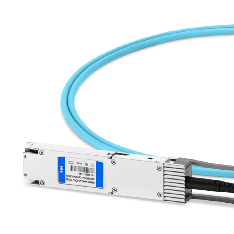 SFPS 10m (33ft) NVIDIA/Mellanox MFA7U10-H010-FLT Compatible 400G OSFP 8 x 50G PAM4 Flat Top to 2 x 200G QSFP56 4 x 50G PAM4 InfiniBand HDR Active Optical Breakout Cable for Quantum Switches and ConnectX-7 HCA