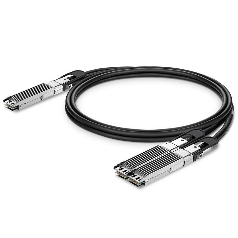 SFPS 0.5m (2ft) NVIDIA/Mellanox MCP7Y00-N00A Compatible 800G OSFP 8 x 100G PAM4 Finned Top to 2 x 400G OSFP 4 x 100G PAM4 Finned Top InfiniBand NDR Passive Direct Attach Copper Breakout Cable for Quantum-2 Switches