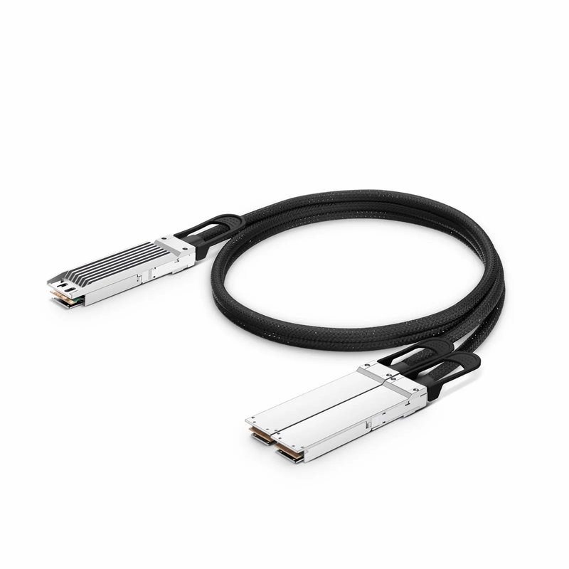 SFPS 0.5m (2ft) NVIDIA/Mellanox Compatible 800G OSFP 8 x 100G PAM4 Finned Top to 2 x 400G OSFP 4 x 100G PAM4 Flat Top InfiniBand NDR Passive Direct Attach Copper Breakout Cable for Quantum-2 Switches and ConnectX-7 HCA