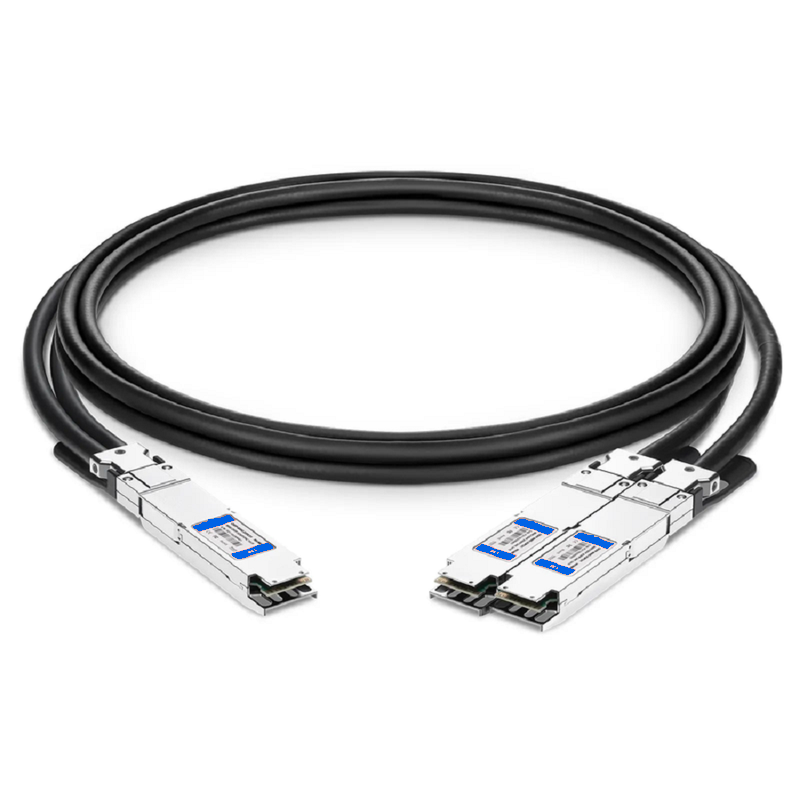 SFPS 3m (10ft) NVIDIA/Mellanox MCP7Y00-N003 Compatible 800G OSFP 8 x 100G PAM4 Finned Top to 2 x 400G OSFP 4 x 100G PAM4 Flat Top InfiniBand NDR Passive Direct Attach Copper Breakout Cable for Quantum-2 Switches and ConnectX-7 HCA