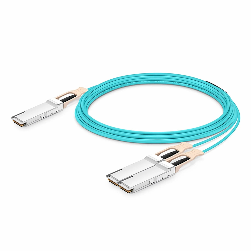 SFPS 30m (98ft) NVIDIA/Mellanox MFS1S50-H030V Compatible 200G QSFP56 4 x 50G PAM4 to 2 x 100G QSFP56 2 x 50G PAM4 InfiniBand HDR Active Optical Breakout Cable for Quantum Switches and ConnectX-6 HCA