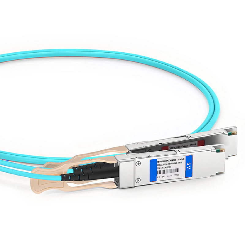 SFPS 30m (98ft) NVIDIA/Mellanox MFS1S50-H030V Compatible 200G QSFP56 4 x 50G PAM4 to 2 x 100G QSFP56 2 x 50G PAM4 InfiniBand HDR Active Optical Breakout Cable for Quantum Switches and ConnectX-6 HCA