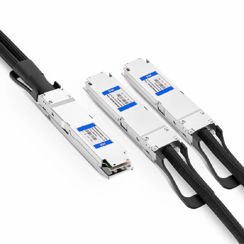 SFPS 5m (16ft) NVIDIA/Mellanox Compatible 800G Twin-port OSFP 8 x 100G PAM4 Finned Top to 2 x 400G QSFP112 4 x 100G PAM4 InfiniBand NDR Active Electrical Breakout Cable for Quantum-2 Switches and ConnectX-7 HCA