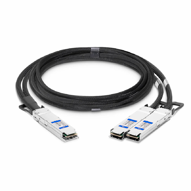 SFPS 3m (10ft) NVIDIA/Mellanox MCA7J60-N003 Compatible 800G OSFP 8 x 100G PAM4 Finned Top to 2 x 400G OSFP 4 x 100G PAM4 Flat Top Ethernet Active Direct Attach Copper Breakout Cable
