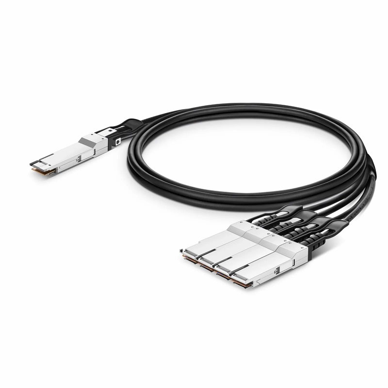 SFPS 2m (7ft) Juniper Networks Compatible 400G QSFP-DD 8 x 50G PAM4 to 4 x 100G QSFP56 2 x 50G PAM4 Passive Direct Attach Copper Breakout Cable
