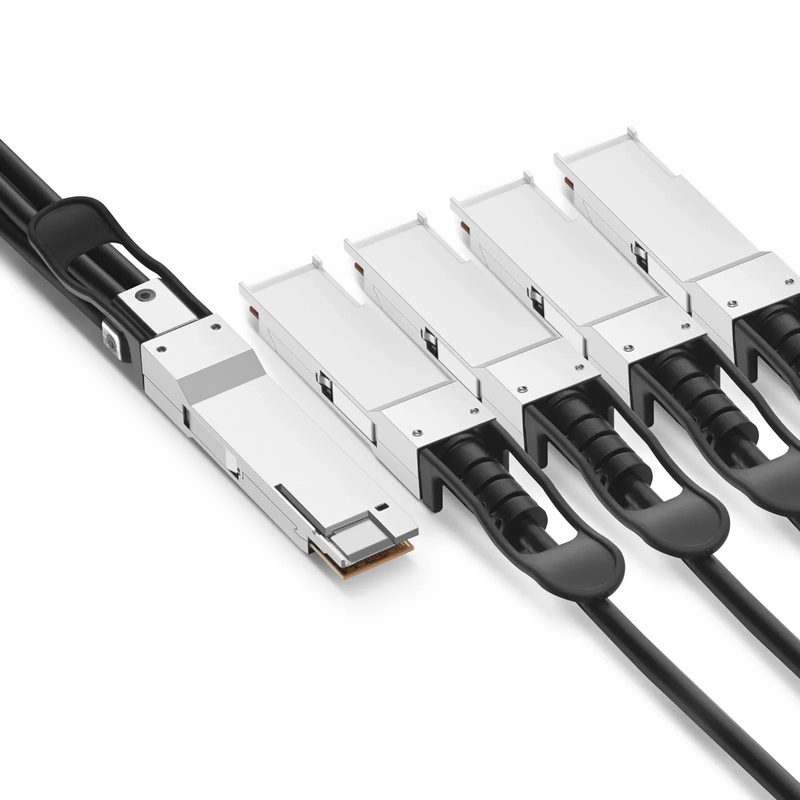 SFPS 2m (7ft) Juniper Networks Compatible 400G QSFP-DD 8 x 50G PAM4 to 4 x 100G QSFP56 2 x 50G PAM4 Passive Direct Attach Copper Breakout Cable