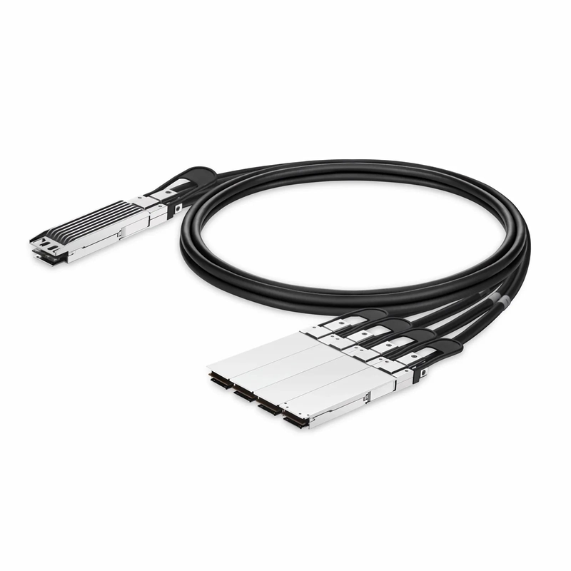 SFPS 1.5m (5ft) NVIDIA/Mellanox MCP7Y50-N01A Compatible 800G OSFP 8 x 100G PAM4 Finned Top to 4 x 200G OSFP 2 x 100G PAM4 Flat Top Ethernet Passive Direct Attach Copper Breakout Cable