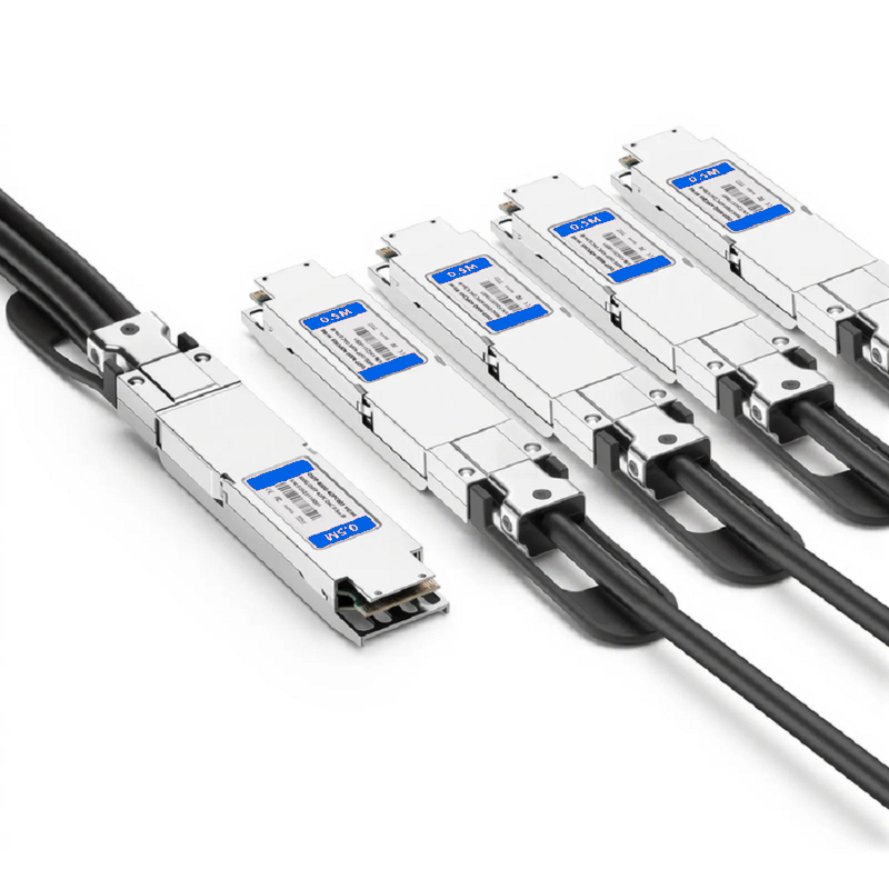 SFPS 1.5m (5ft) NVIDIA/Mellanox MCP7Y50-N01A Compatible 800G OSFP 8 x 100G PAM4 Finned Top to 4 x 200G OSFP 2 x 100G PAM4 Flat Top Ethernet Passive Direct Attach Copper Breakout Cable