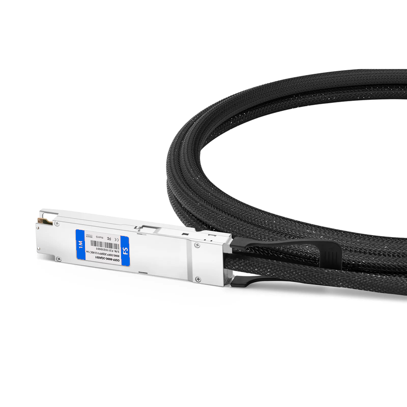 SFPS 1m (3ft) Cisco Compatible 800G Twin-port OSFP 8 x 100G PAM4 Finned Top to 2 x 400G QSFP112 4 x 100G PAM4 Active Electrical Breakout Cable