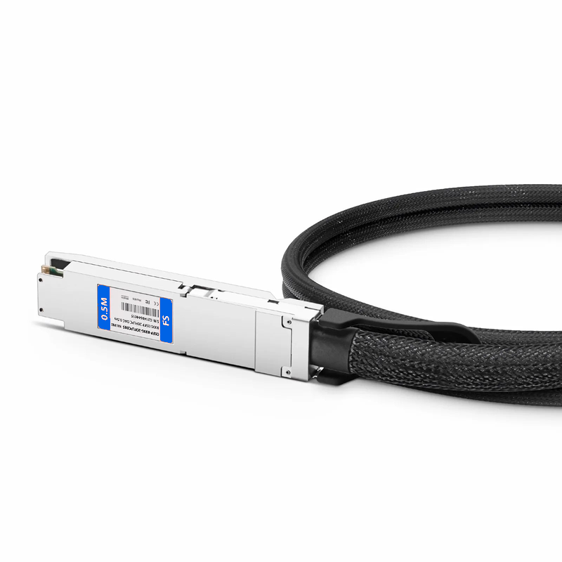 SFPS 0.5m (2ft) NVIDIA/Mellanox Compatible 800G OSFP 8 x 100G PAM4 Finned Top to 2 x 400G OSFP 4 x 100G PAM4 Flat Top Ethernet Passive Direct Attach Copper Breakout Cable