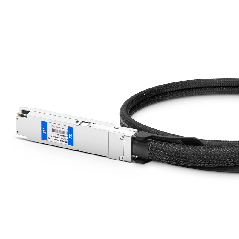 SFPS 2m (7ft) H3C Compatible 800G OSFP 8 x 100G PAM4 Finned Top to 2 x 400G OSFP 4 x 100G PAM4 Flat Top Passive Direct Attach Copper Breakout Cable