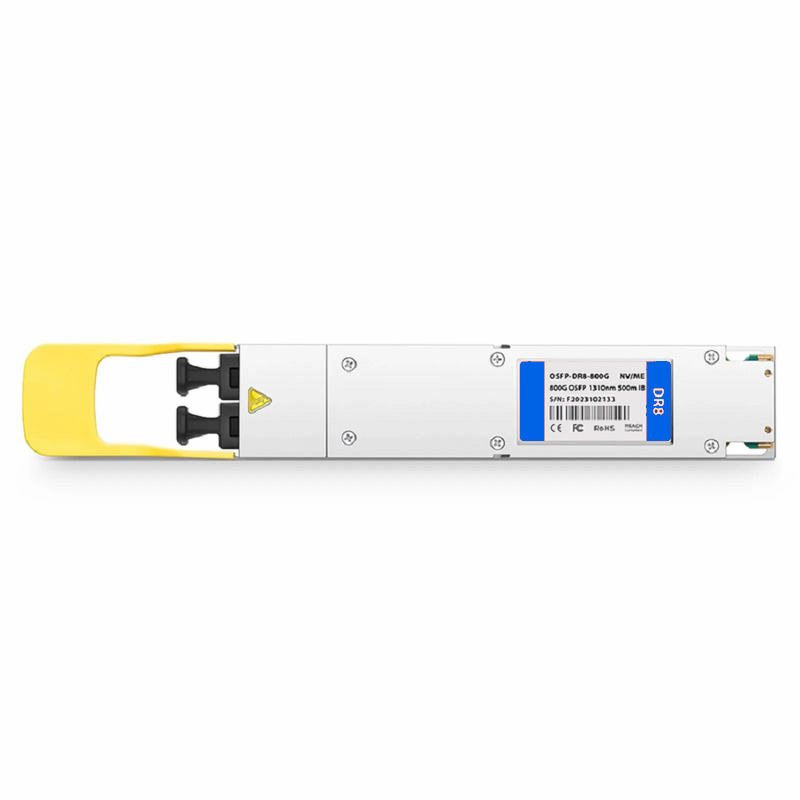 SFPS Cisco Compatible 800GBASE 2xDR4/DR8 OSFP Closed Finned Top 8 x 100G PAM4 1310nm 500m DOM Dual MPO-12/APC SMF Optical Transceiver Module