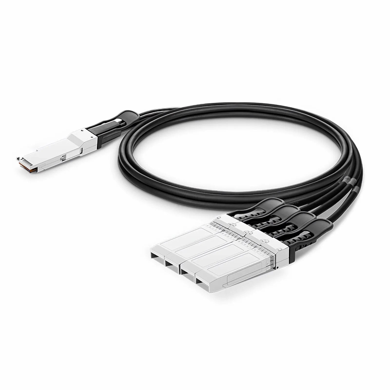 SFPS 3m (10ft) Generic Compatible 200G QSFP56 4 x 50G PAM4 to 4 x 50G SFP56 50G PAM4 Passive Direct Attach Copper Breakout Cable