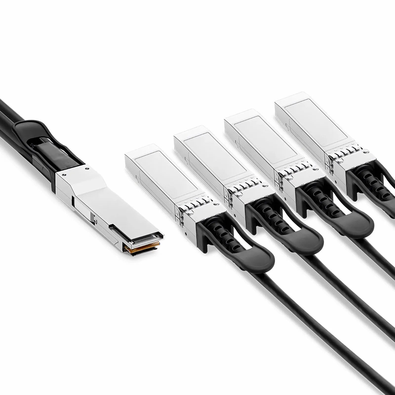 SFPS 3m (10ft) Generic Compatible 200G QSFP56 4 x 50G PAM4 to 4 x 50G SFP56 50G PAM4 Passive Direct Attach Copper Breakout Cable