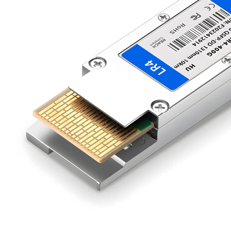 SFPS HW Compatible 400GBASE-LR4 QSFP-DD 8 x 50G PAM4 1310nm 10km DOM Duplex LC/UPC SMF Optical Transceiver Module