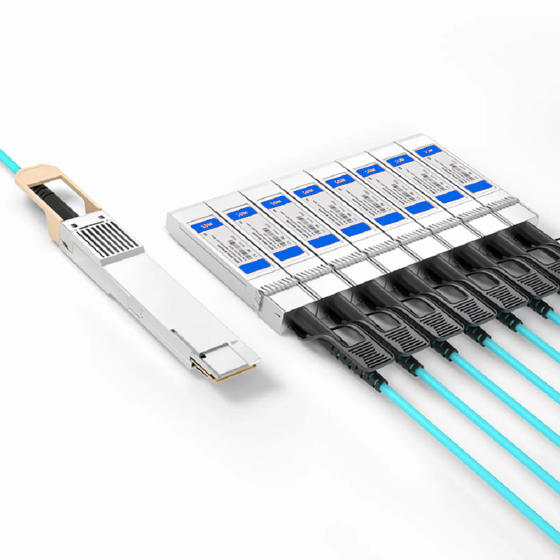 SFPS 2m (7ft) Arista Networks Compatible 200G QSFP-DD 8 x 25G NRZ to 8 x 25G SFP28 25G NRZ Active Optical Breakout Cable