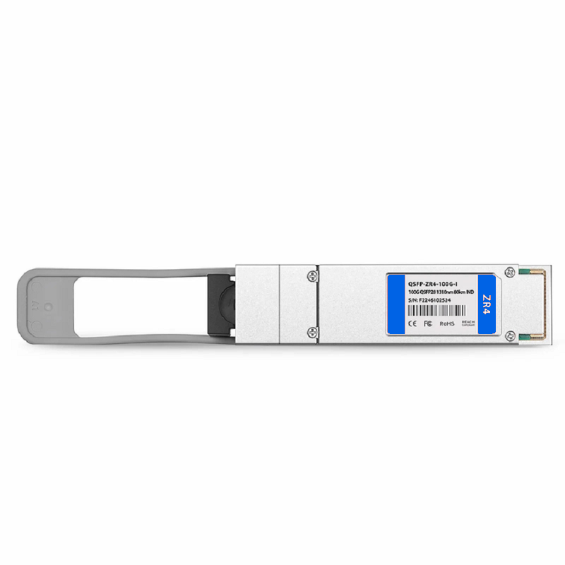 SFPS Brocade Compatible 100GBASE-ZR4 QSFP28 4 x 25G NRZ 1310nm 80km DOM Duplex LC/UPC SMF Optical Transceiver Module (Industrial)