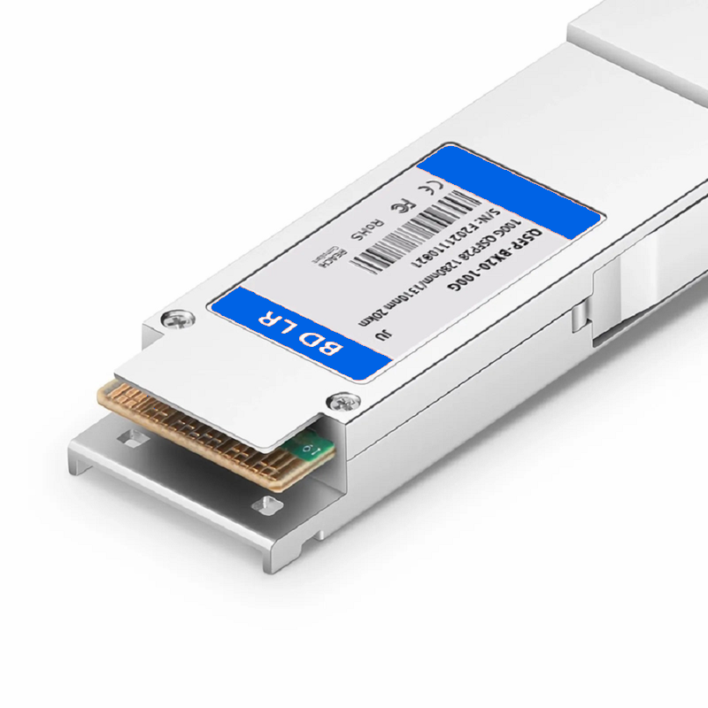 SFPS Brocade Compatible 100GBASE-ZR4 QSFP28 4 x 25G NRZ 1310nm 80km DOM Duplex LC/UPC SMF Optical Transceiver Module (Industrial)