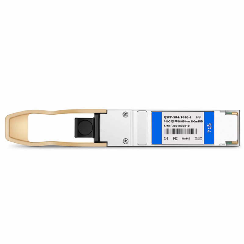 SFPS Cisco QSFP-100G-SR4-I Compatible 100GBASE-SR4 QSFP28 4 x 25G NRZ 850nm 100m DOM MPO-12/UPC MMF Optical Transceiver Module (Industrial), Breakout to 4 x 25G-SR