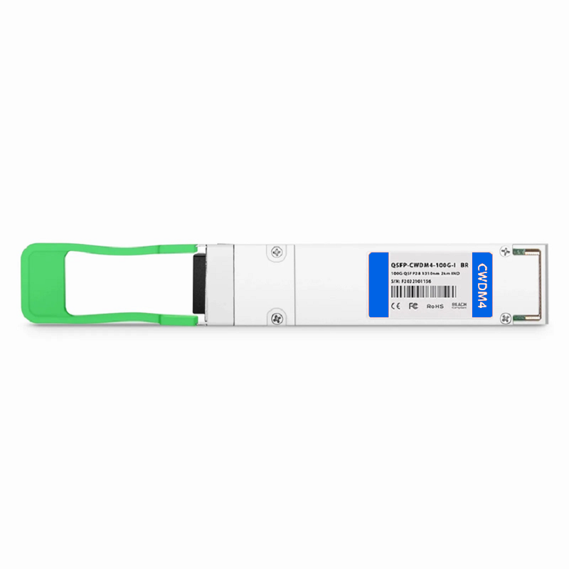 SFPS Brocade Compatible 100GBASE-CWDM4 QSFP28 4 x 25G NRZ 1310nm 2km DOM Duplex LC/UPC SMF Optical Transceiver Module (Industrial)