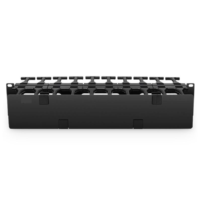 SFPS Horizontal Dual Sided Steel Manager, 2RU, Finger Duct with Cover, 9.1 in. Depth