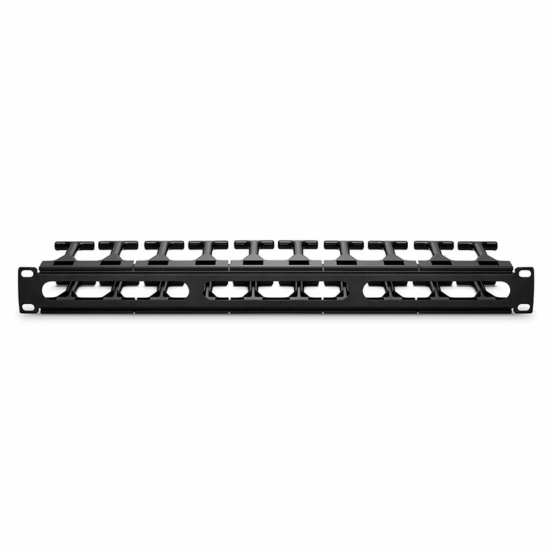 SFPS Horizontal Single Sided Steel Manager, 1RU, Finger Duct with Cover, 4.44 in. Depth