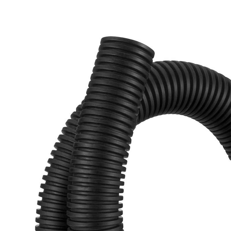 SFPS 10m (33ft) Black Flame Retardant Polypropylene Convoluted Tubing, 19mm Inside Diameter