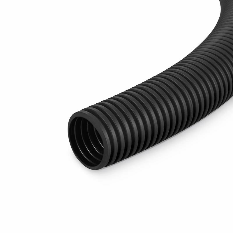 SFPS 10m (33ft) Black Flame Retardant Polypropylene Convoluted Tubing, 19mm Inside Diameter