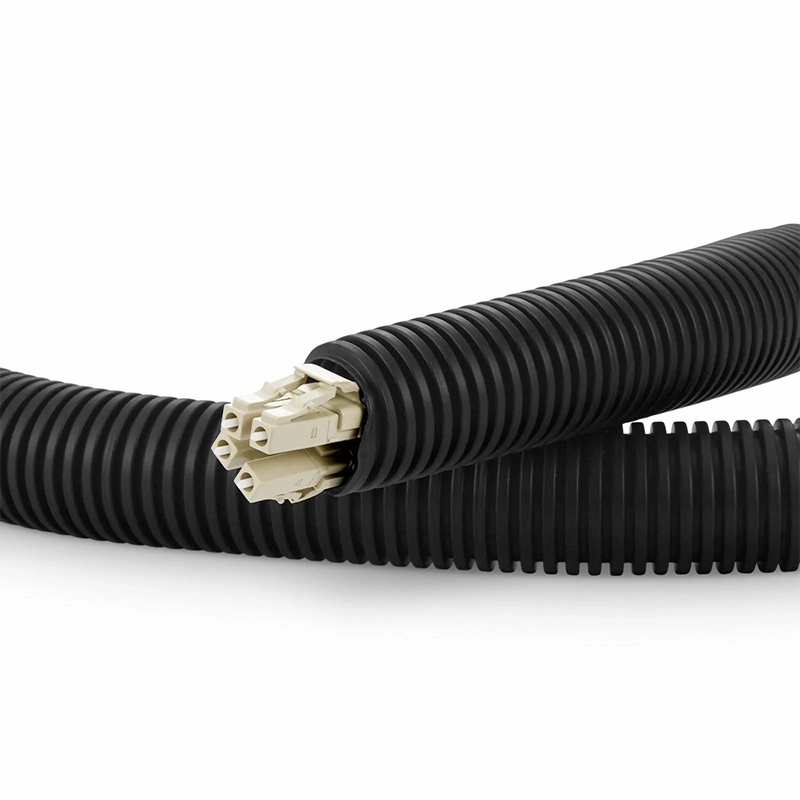 SFPS 10m (33ft) Black Flame Retardant Polypropylene Convoluted Tubing, 19mm Inside Diameter