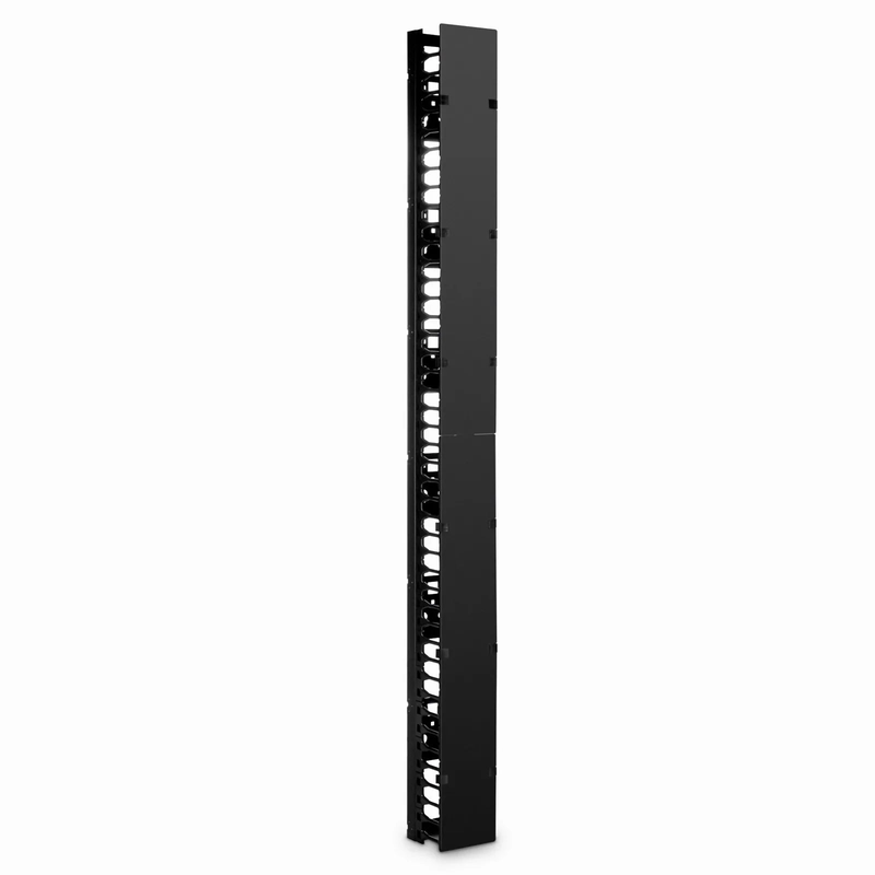 SFPS Vertical Single Sided Steel Cable Manager, 45RU, Bend Radius Finger, 5.5 in. Wide