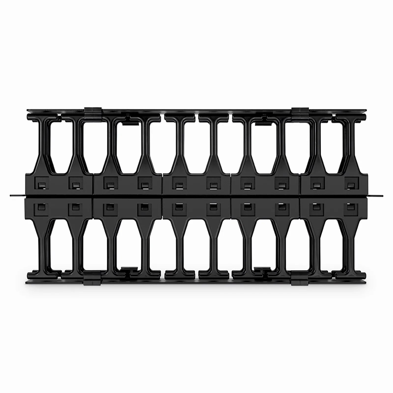 SFPS Horizontal Dual Sided High Capacity Cable Manager, 1RU, Finger Duct with Cover, 9.07 in. Depth