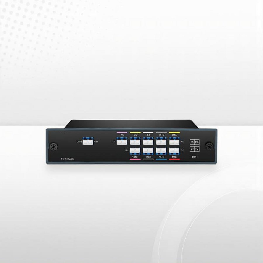 SFPS 9 Channels CWDM Mux Demux, 1270-1590nm, 2.4dB Typical IL, LC/UPC, Single Fiber, Side-A, FMU Plug-in Module