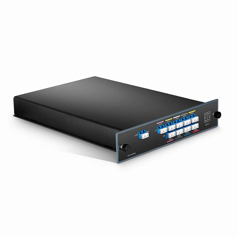 SFPS 9 Channels CWDM Mux Demux, 1270-1590nm, 2.4dB Typical IL, LC/UPC, Single Fiber, Side-A, FMU Plug-in Module