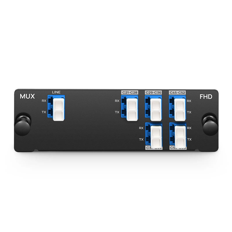 SFPS 1 x 5 Band DWDM Mux Demux, 100GHz C21-C60, 2.2dB Typical IL, LC/UPC, Dual Fiber, High Density, FHDA Plug-in Module