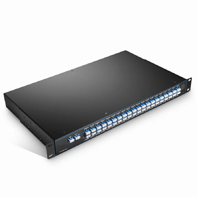 SFPS 40 Channels DWDM Mux Demux, 100GHz C21-C60, with Monitor Port, 3.0dB Typical IL, LC/UPC, Dual Fiber, FMU 1U Rack Mount