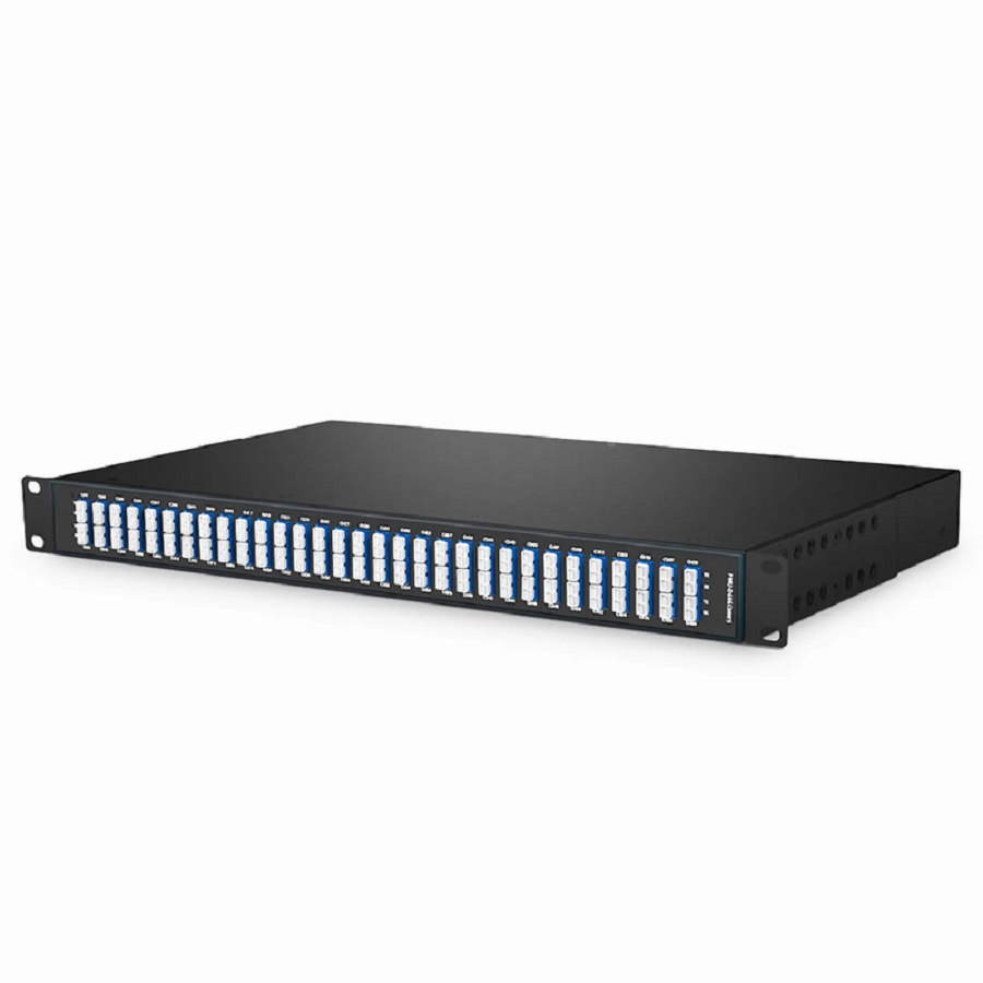 SFPS 60 Channels Even DWDM Mux Demux, Super C-band 100GHz 190.7-196.6THz , with Monitor Port, 6.0dB Typical IL, LC/UPC, Dual Fiber, FMU 1U Rack Mount