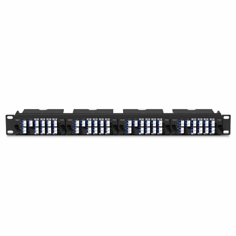 SFPS 8 Channels DWDM Mux Demux, 100GHz C53-C60, with Monitor and Expansion Port, 2.4dB Typical IL, LC/UPC, Dual Fiber, High Density, FHDA Plug-in Module