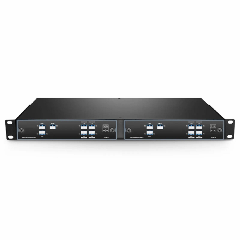 SFPS 8 Channels DWDM Mux Demux, 100GHz C53-C60, with Monitor, Expansion and 1310nm Port, 3.0dB Typical IL, LC/UPC, Dual Fiber, FMU Plug-in Module