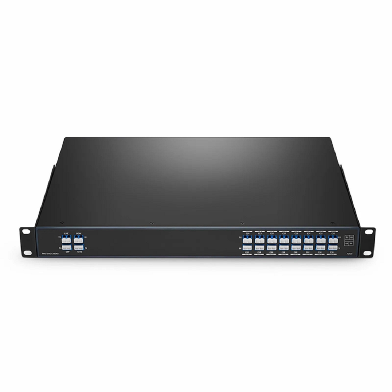 SFPS 16 Channels DWDM Mux Demux, 100GHz C21-C36, with Monitor, Expansion and 1310nm Port, 4.4dB Typical IL, LC/UPC, Dual Fiber, FMU 1U Rack Mount